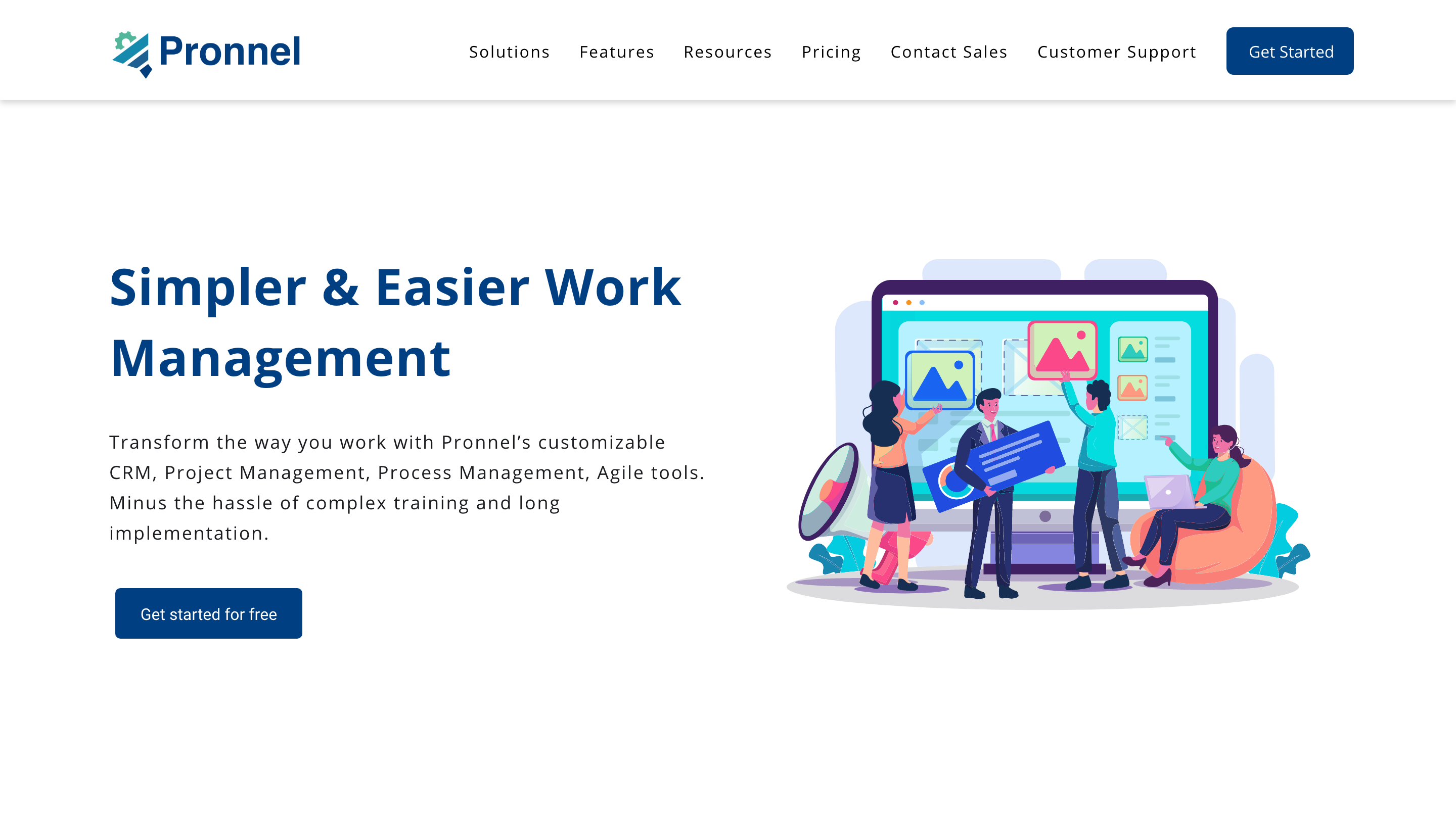 Click on Get started button at Pronnel’s website to signup.